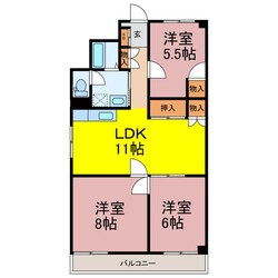 友愛コーポ　902号室の物件間取画像